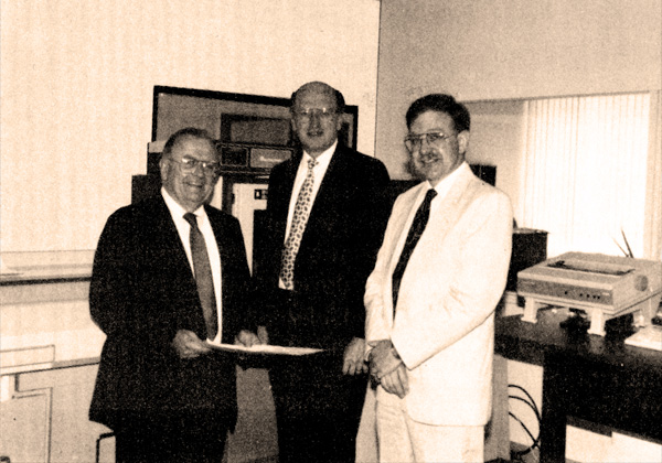 Cathedral Directories company leaders at the Madison Heights office